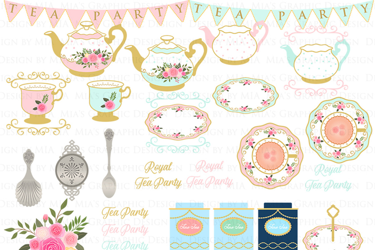 Tea, Tea Party, Afternoon Tea, a Food Illustration by Mia's Graphic Design (Photo 4 of 9)