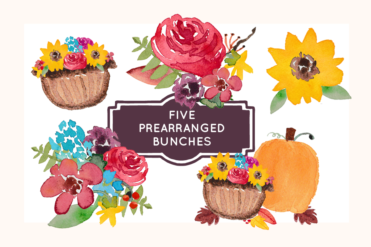 Autumn Harvest Watercolor Clip Art, an Illustration by Emerald & Ivy Studios (Photo 2 of 4)