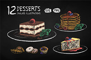 Chalk Desserts, an Object Graphic by Sonya Illustrations (Thumbnail 1 of 11)