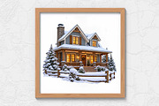 Winter Shop Buildings Clipart Bundle, an Object Graphic by FiveStarCrafting (Thumbnail 3 of 13)