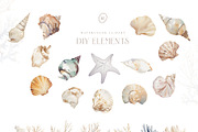 Watercolor bohemian underwater, a Seasonal Illustration by MariGraphic boutique (Thumbnail 8 of 8)