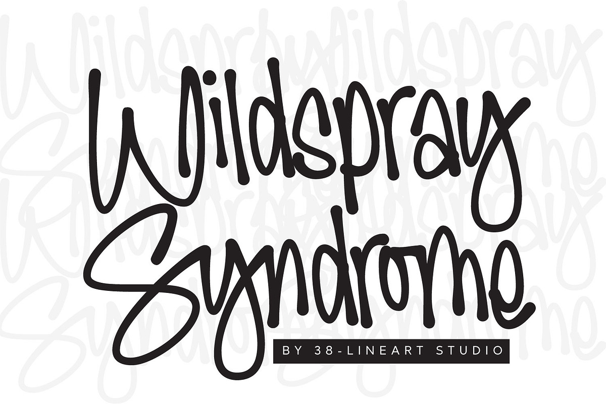 Wildspray Syndrome, a Handwritten Font by Ridha-38.lineart (Photo 1 of 9)