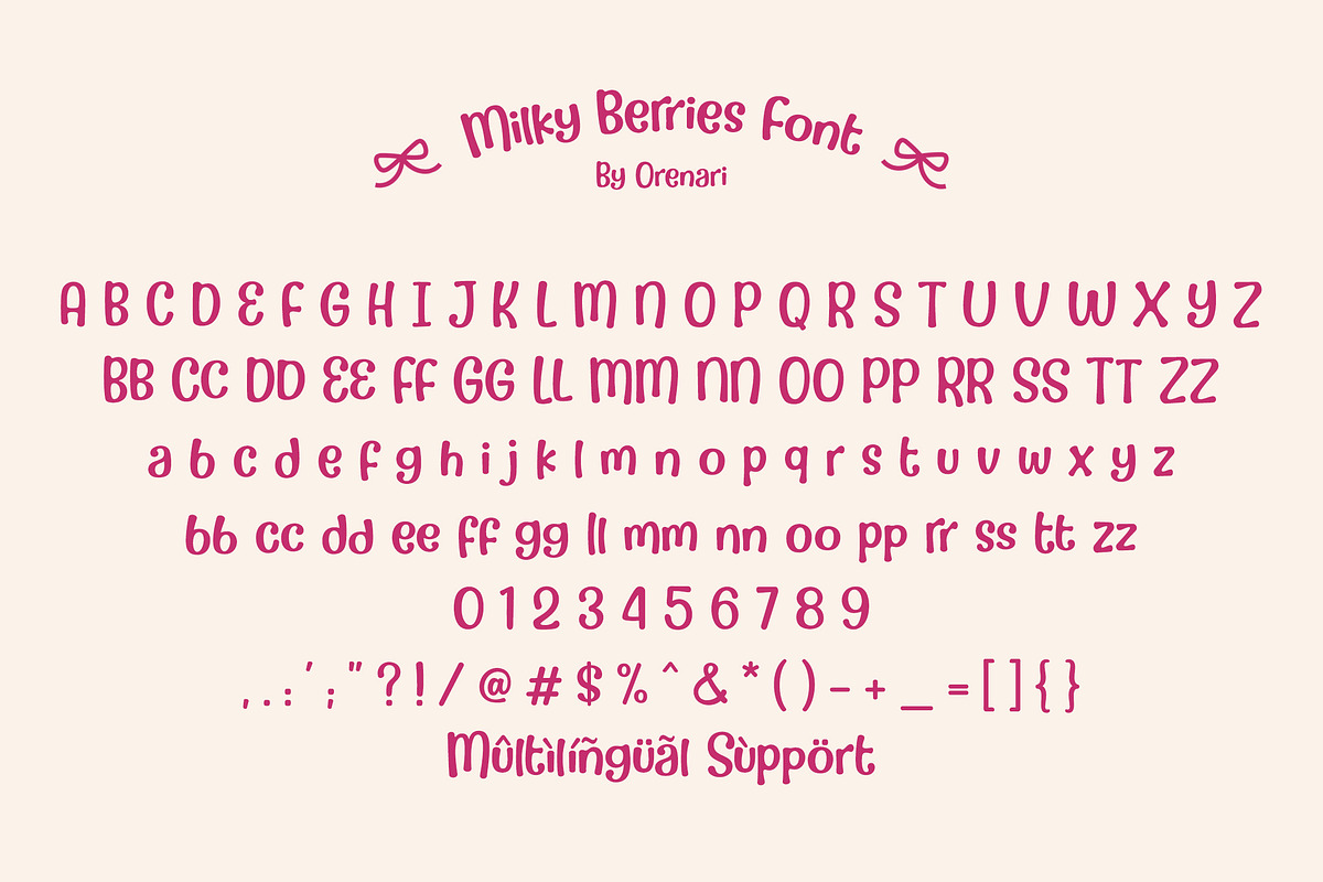 Milky Berries, a Symbol Font by Orenari (Photo 11 of 12)