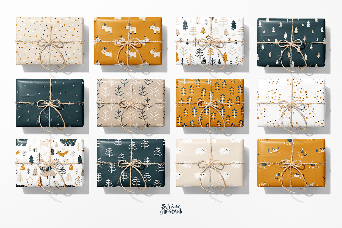 Winter Forest pattern collection, a Pattern Graphic by Svitlana Kharchuk (Photo 8 of 9)