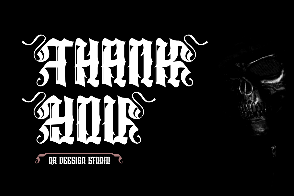 Hole Blofez - Old English Font, a Blackletter Font by QR Design Studio (Photo 9 of 9)