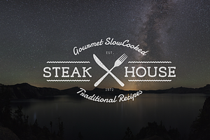 Vintage Restaurant Logo Template PSD