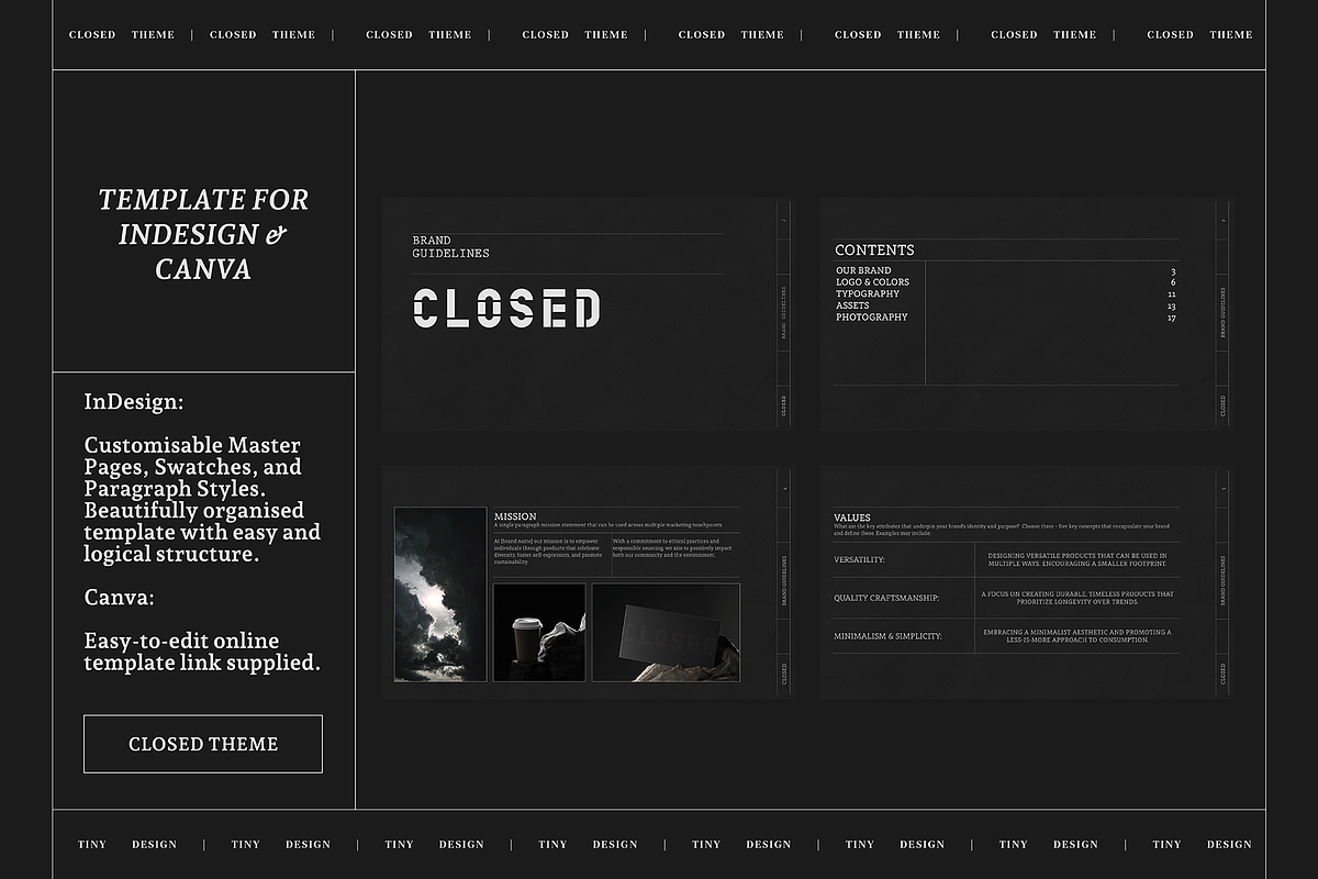 Closed Brand Guidelines Template preview 2