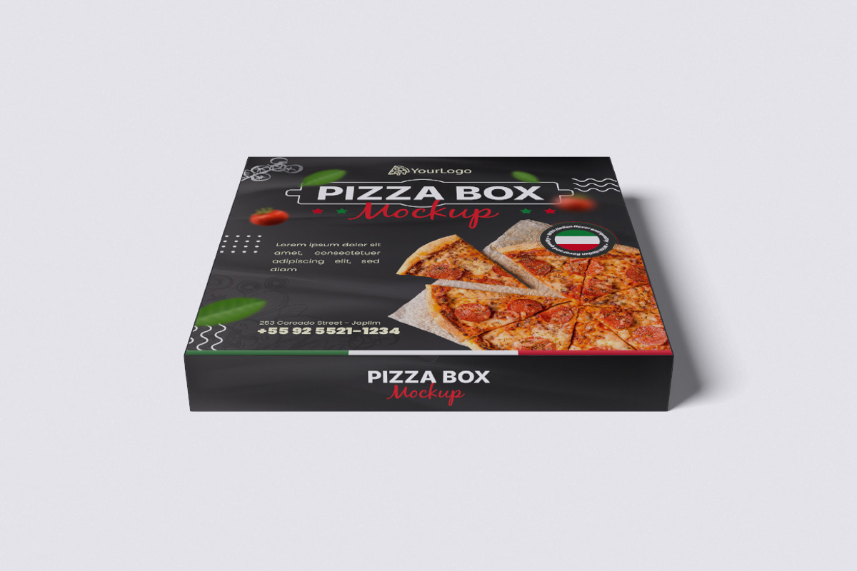 Pizza Box Mockup Bundle Set, a Packaging Mockup by Rielismee (Photo 3 of 5)