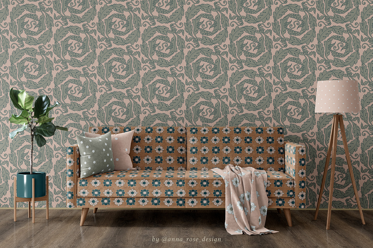 Moody Renaissance Acanthus Patterns, a Pattern Graphic by Rose Design (Photo 10 of 12)