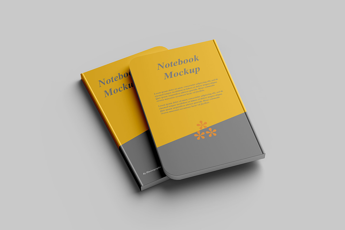 Notebook Mockup - 6 views, a Product Mockup by Illusiongraphic (Photo 7 of 20)