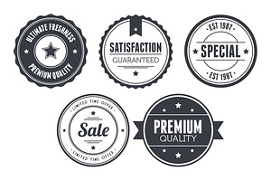 Vintage Badges Vector Pack 2