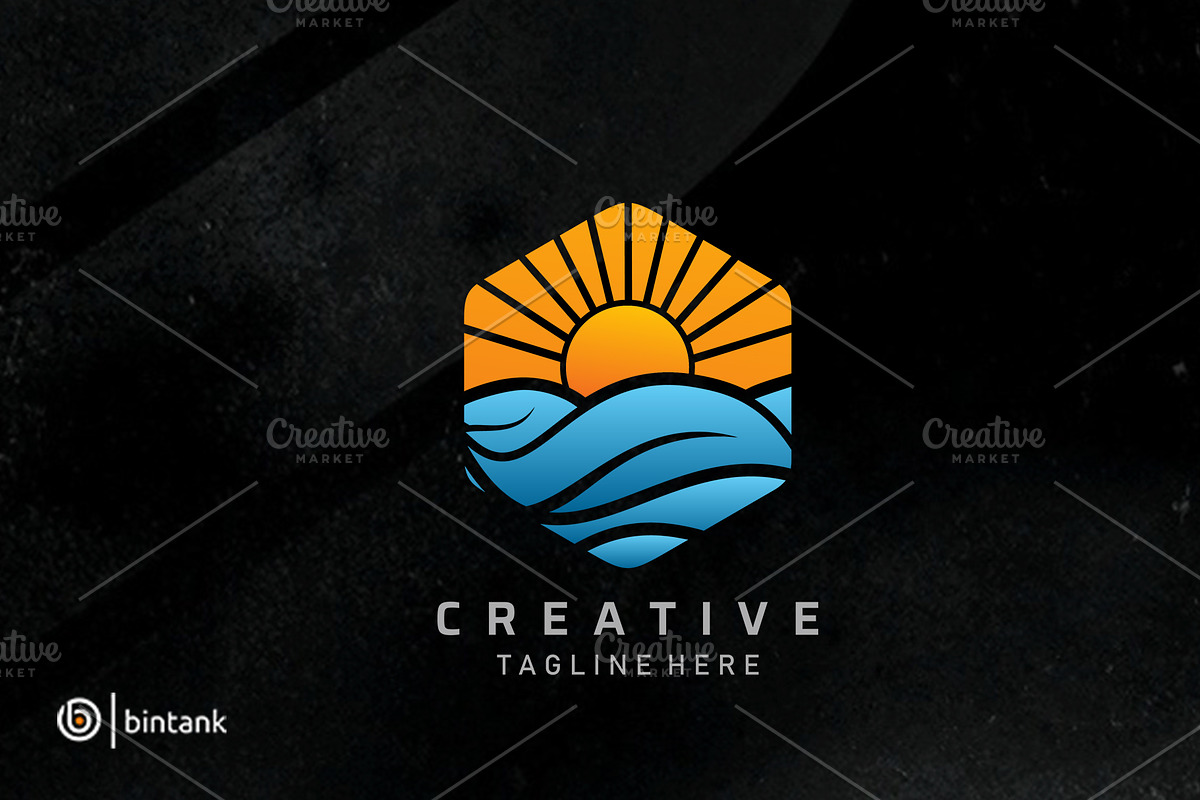 Sunset and Sea Logo, a Branding & Logo Template by Bintank Studio (Photo 1 of 2)