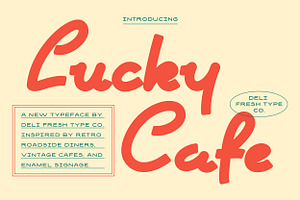 Lucky Cafe: A Retro Script Font