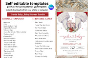 Christmas Theme Baby Shower Bundle, an Invitation Template by Stellalunarts (Thumbnail 8 of 9)