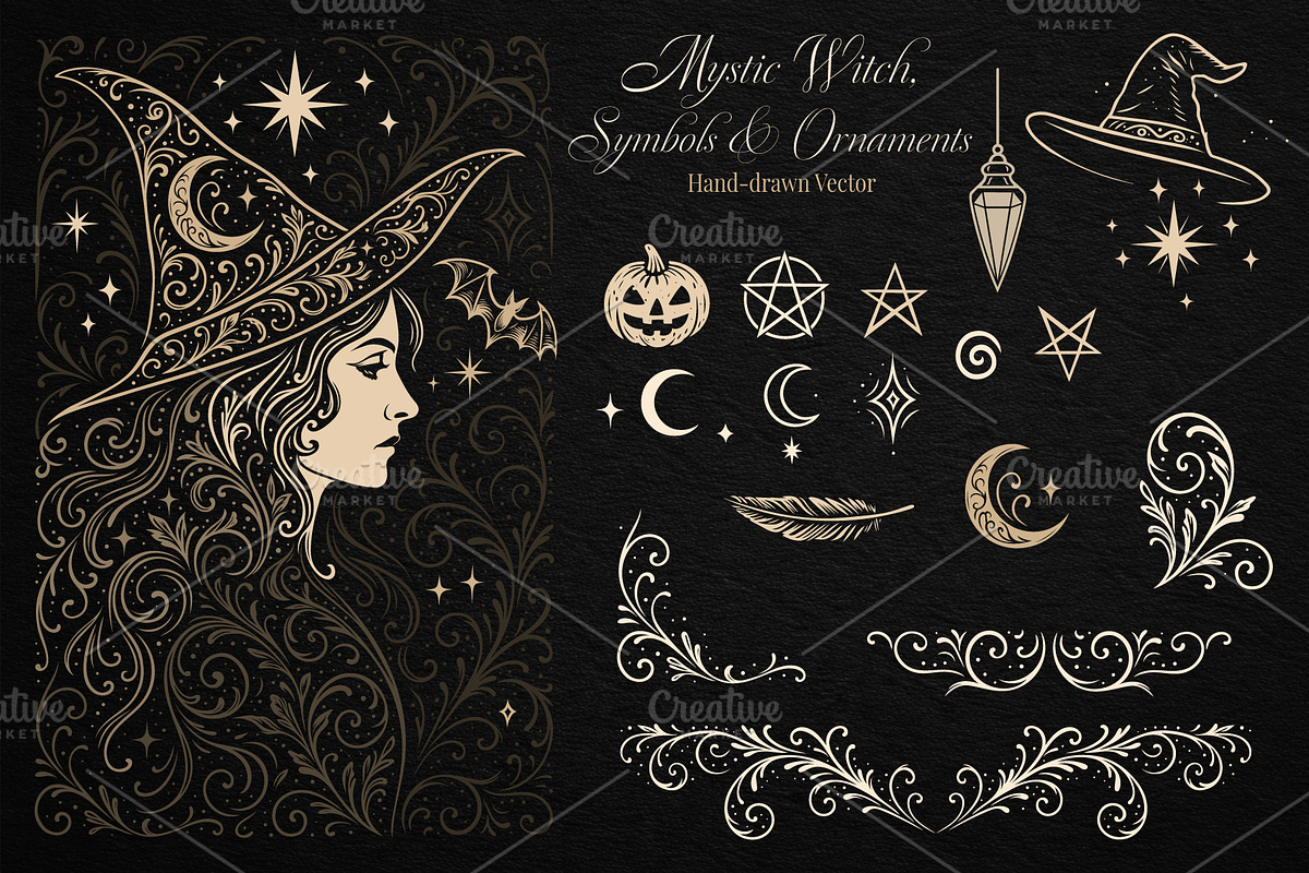 Mystic Samhain & Halloween Designs, a Seasonal Illustration by Christine Krahl (Photo 6 of 7)