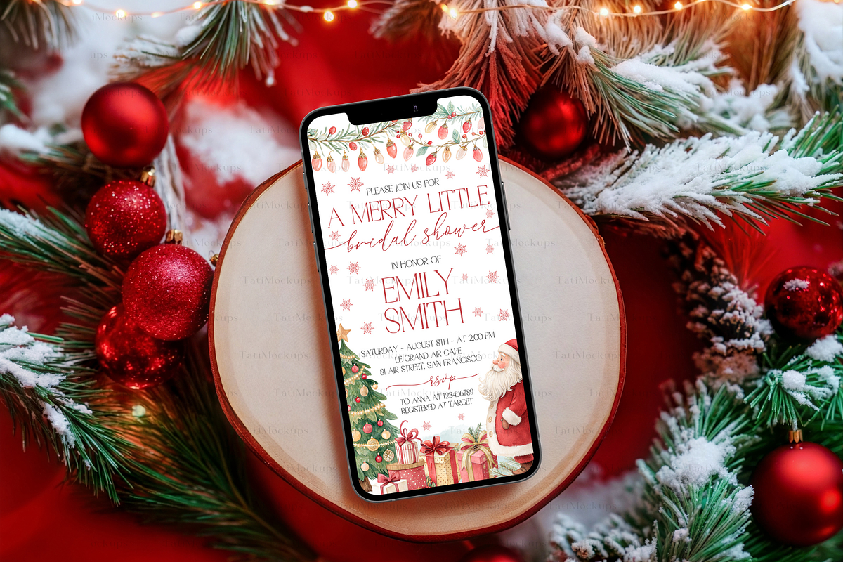 Christmas Phone Mockup Red Baubles, a Product Mockup by TatiMockup (Photo 5 of 5)