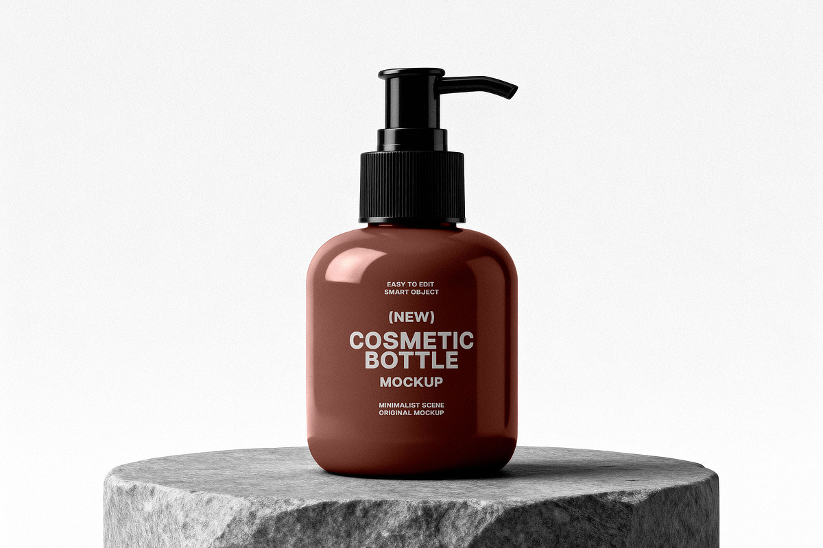 Stubby Shower Gel Bottle Mockup, a Packaging Mockup by Design Squad (Photo 4 of 4)