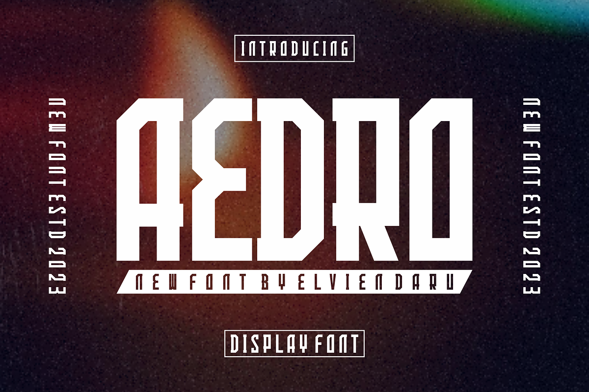 Aedro Retro Font, a Slab Serif Font by lelevien