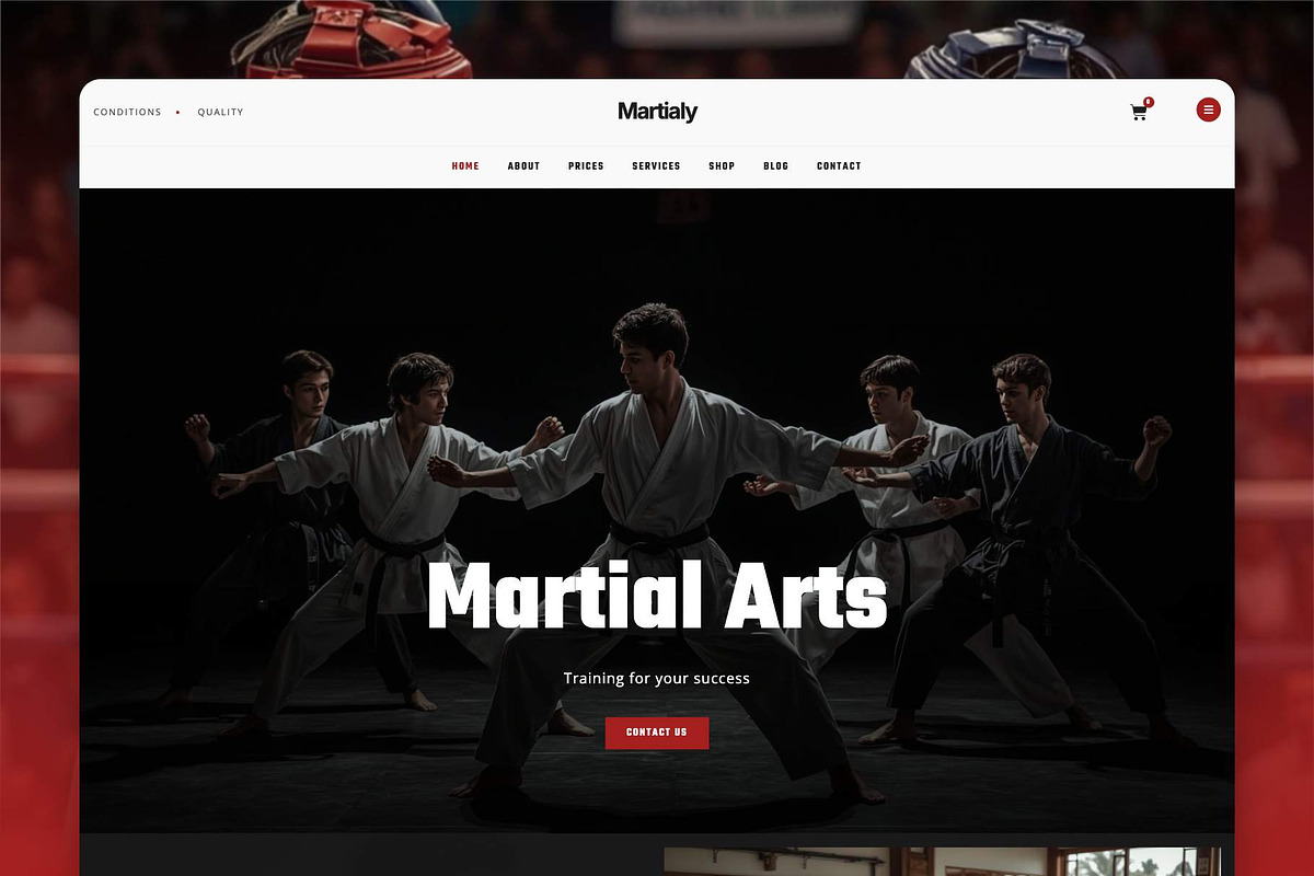 Martial Arts WordPress Theme, a WordPress Template by Nicdark Themes (Photo 1 of 4)