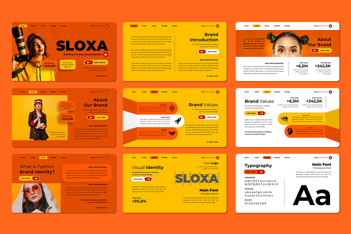 Fashion Brand Identity - PowerPoint, a Presentation Template by Iqsiart Studio (Photo 2 of 3)