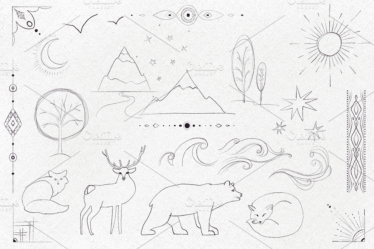 Elemental Folk: 40 PNGs, a Seasonal Illustration by byJuliaKors (Photo 3 of 3)