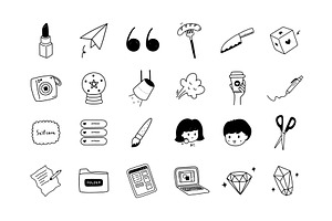 50% 176 Black & White Icons Bundle