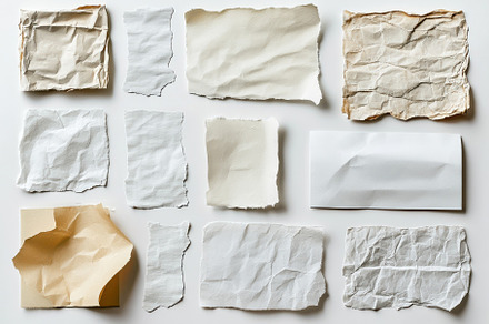Crumpled paper pieces texture backgr, a Background Photo by Pixeness