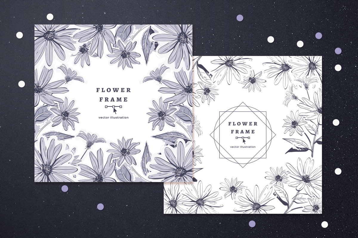 Flowers & stripes - Cards & Patterns, a Decorative Illustration by ClipartMuchLove (Photo 11 of 13)