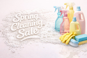 Spring cleaning sale with cleaning s, a Photo by Dvoevnore photos