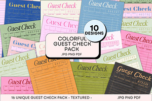 Guest Check Scrapbooking JPG PNG PDF