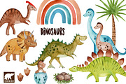 Rainbow Dinosaurs, a Decorative Illustration by Roodi and Bear (Thumbnail 1 of 2)