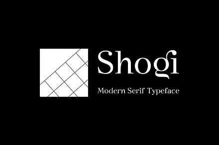 Shogi - Modern Serif Typeface