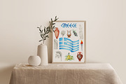 Santorini Greece Watercolor Clipart, an Object Graphic by svetlanaARTdreams (Thumbnail 6 of 12)