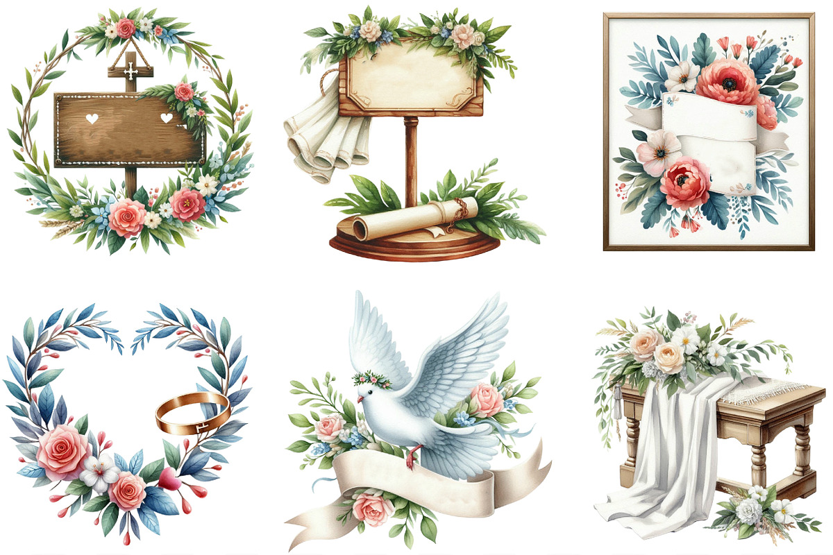 Watercolor Cute Girl Clipart Bundle, an Illustration by Designking (Photo 2 of 4)