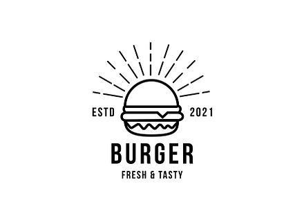 Vintage Burger Logo Design preview 2