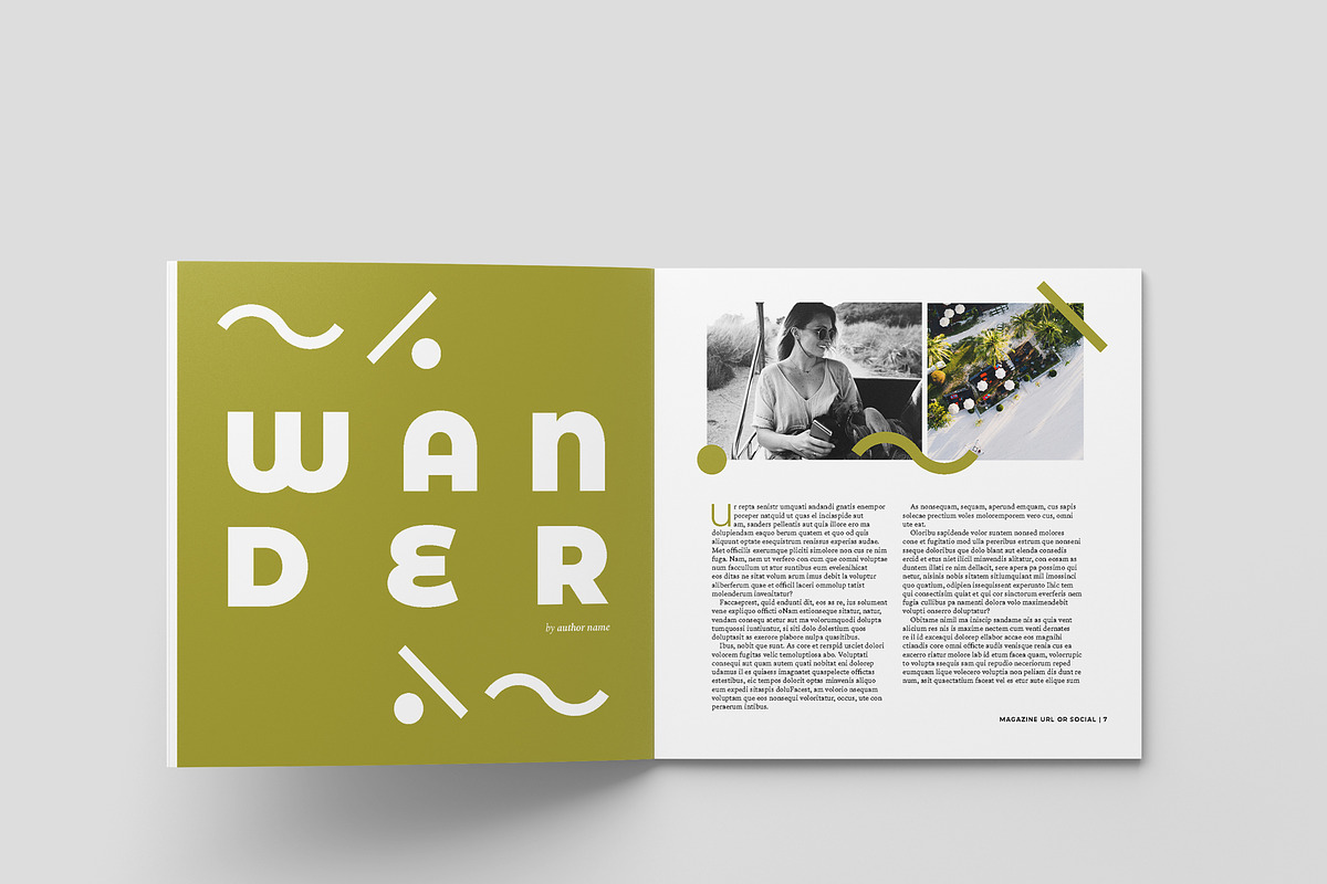 Wanderlust Zine Template, a Magazine Template by Oh The Raven Studio (Photo 3 of 4)