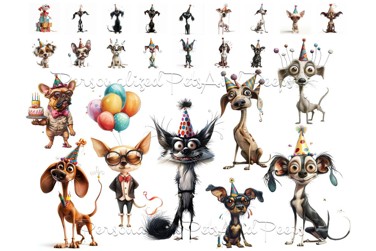 142 Whimsical Quirky Dog Clipart, an Animal Illustration by Art Paradise Studios (Photo 3 of 10)