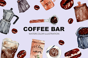 COFFEE BAR watercolor