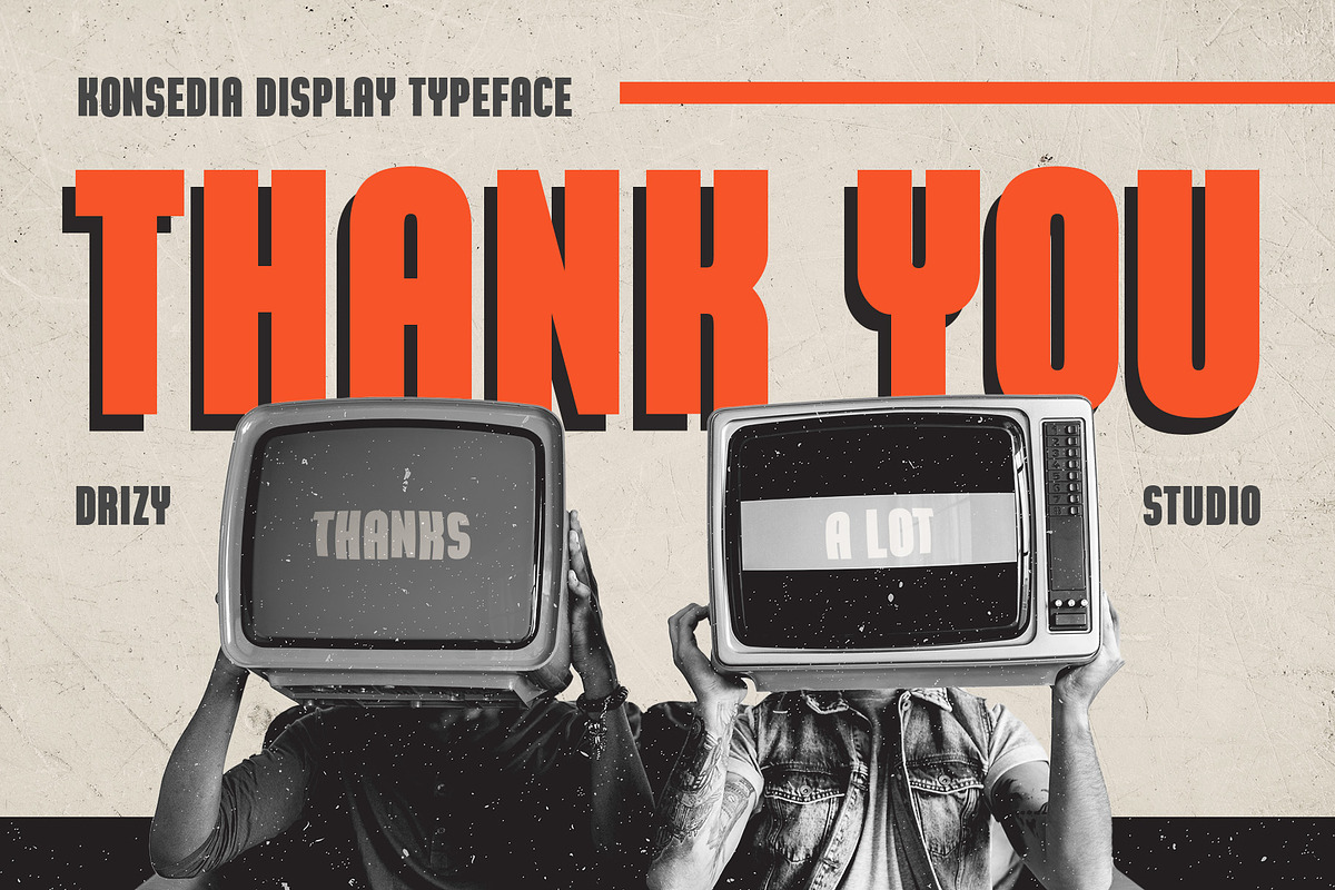 Konsedia - Retro Bold Font, a Sans Serif Font by Drizy (Photo 10 of 10)