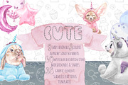 Cute Baby Unicorn Collection, an Animal Illustration by Cat In Colour (Thumbnail 1 of 9)