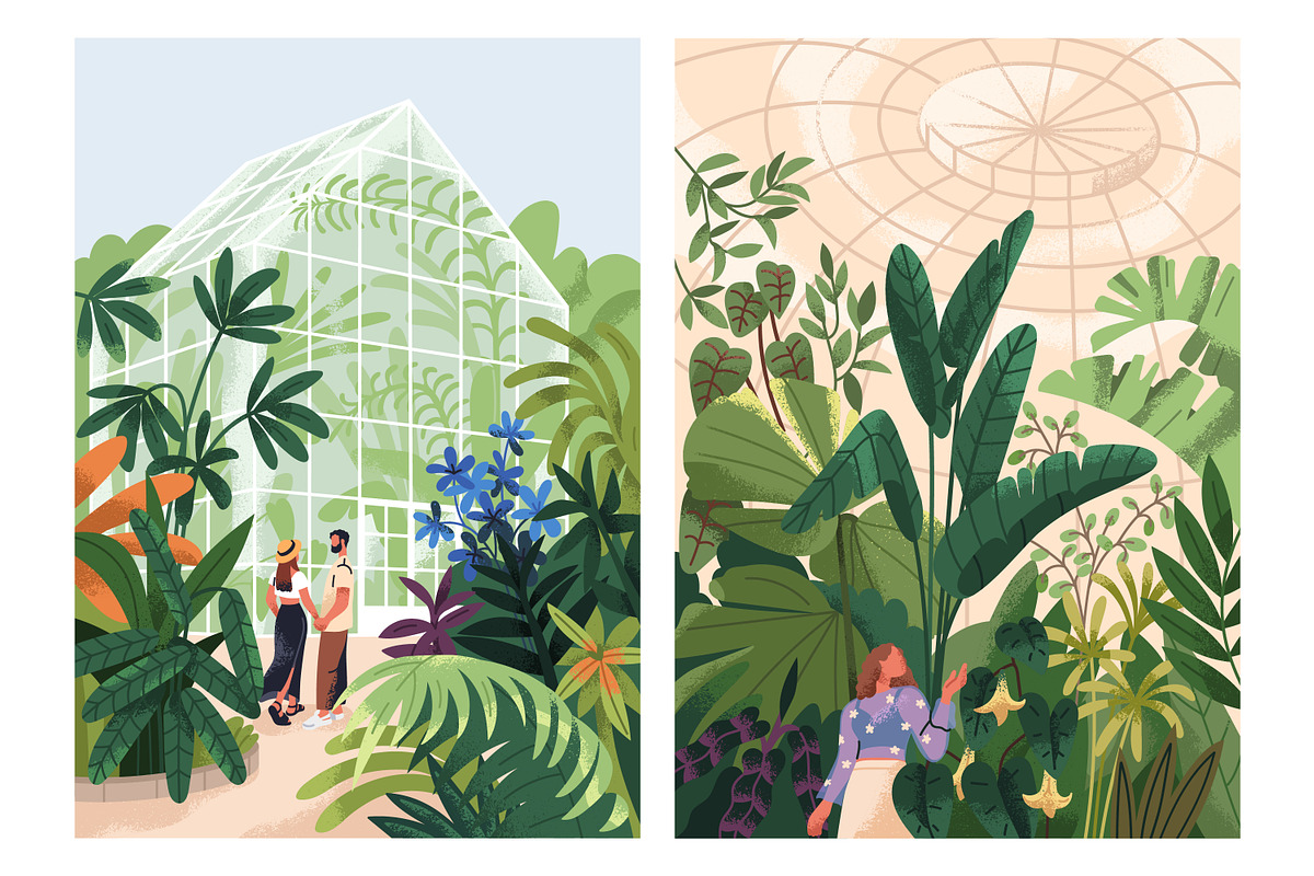Botanical garden with green plants, a Person Illustration by Good Studio (Photo 2 of 13)