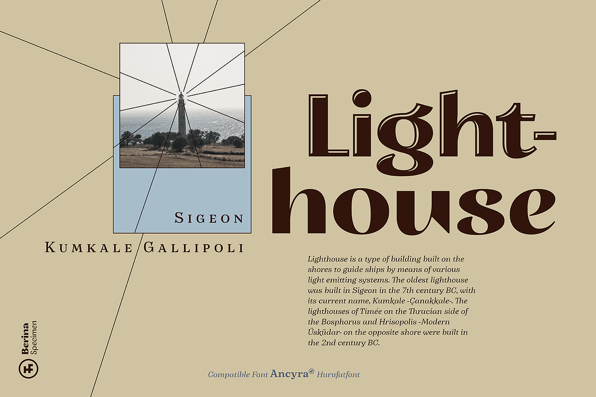 Berina Display, a Sans Serif Font by Hurufatfont (Photo 4 of 16)