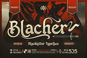 Blacher, a Blackletter Font by Burntilldead (Thumbnail 1 of 11)