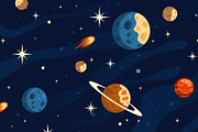 Outer space cartoon background, an Object Graphic by Stock-Smart-Start (Thumbnail 3 of 3)