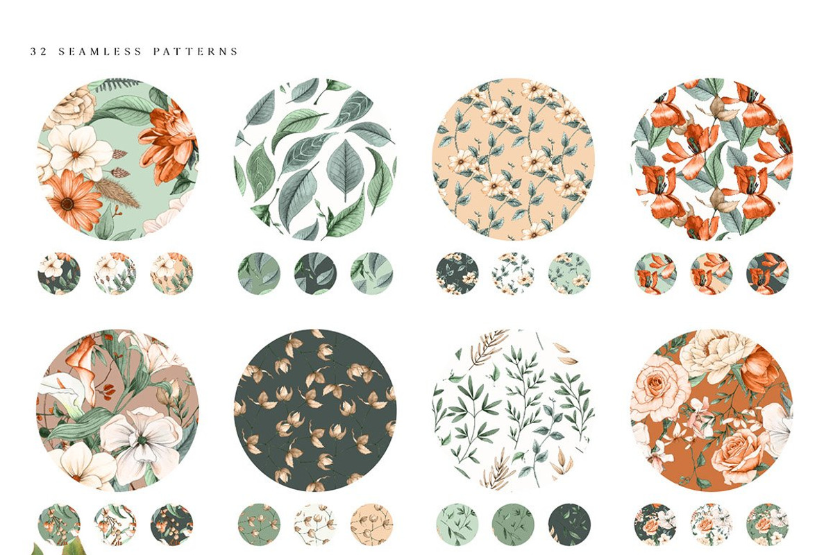 The Watercolor & Ink Flower & Leaf, an Object Graphic by Pretty Little Lines (Photo 3 of 11)
