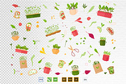 Microgreens Vector Set 1, a Food Illustration by ElenaKovalyova (Thumbnail 14 of 21)