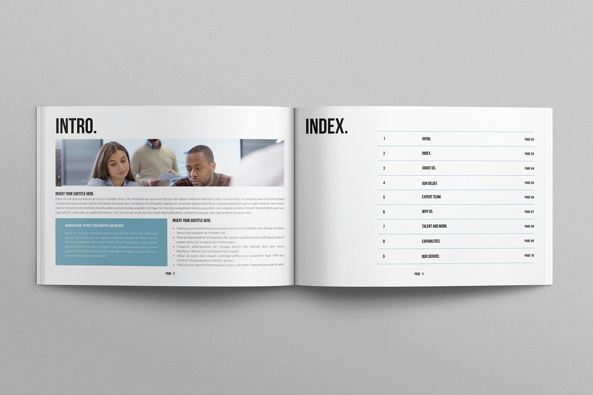 Business Proposal Template Landscape, a Brochure Template by E-Type (Photo 2 of 7)