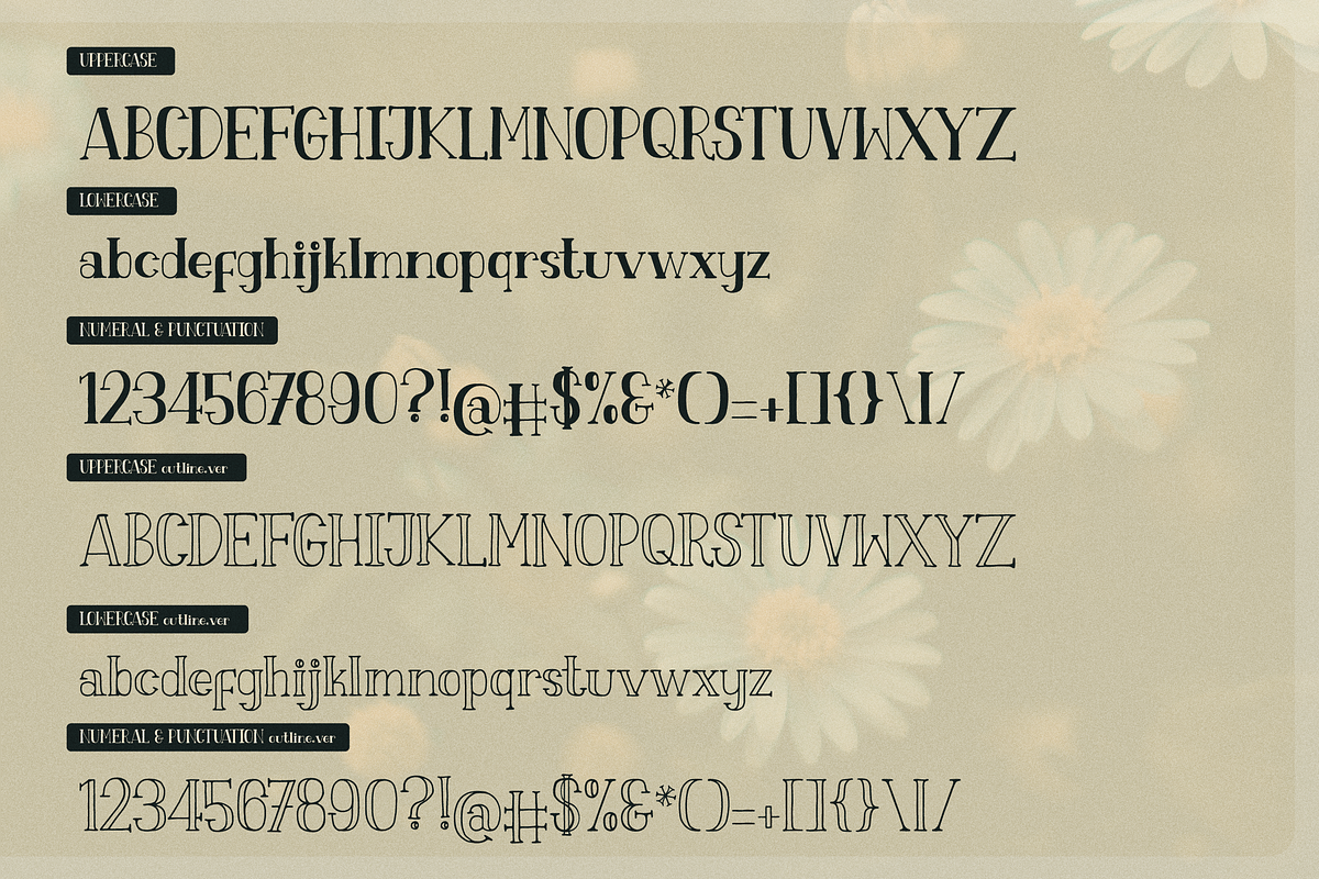 Fiore Dilona | Hand Drawn Vintage, a Font by Denustudios (Photo 13 of 15)