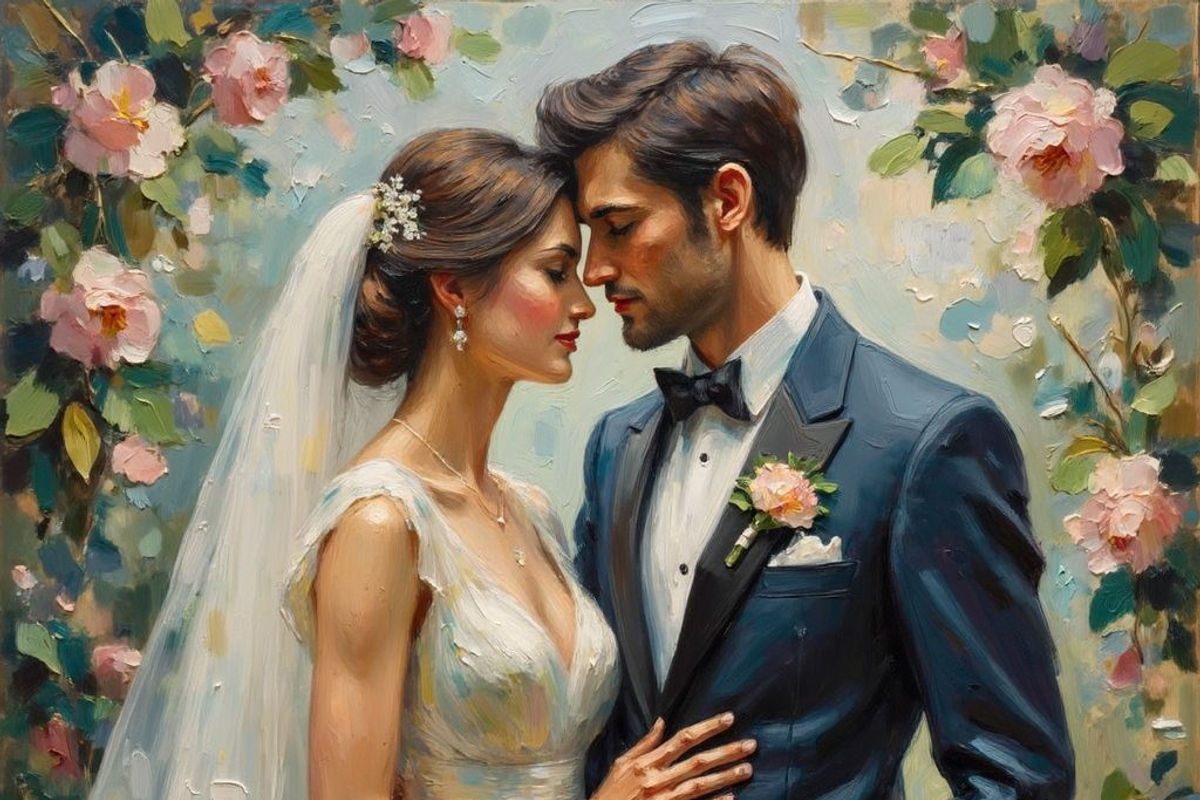 Bridal Wedding Bundle Oil Painting, an Illustration by PLUM&FIGS (Photo 1 of 25)