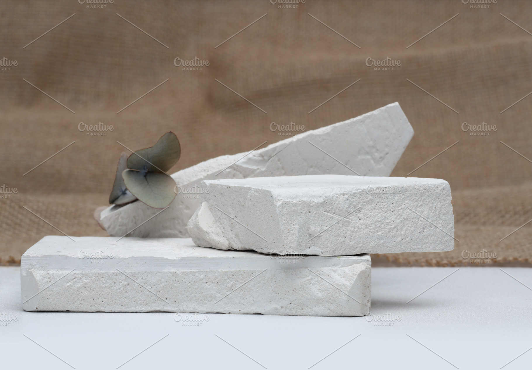 White stone rustic platform podium b, a Background Photo by Liliia Rudchenko